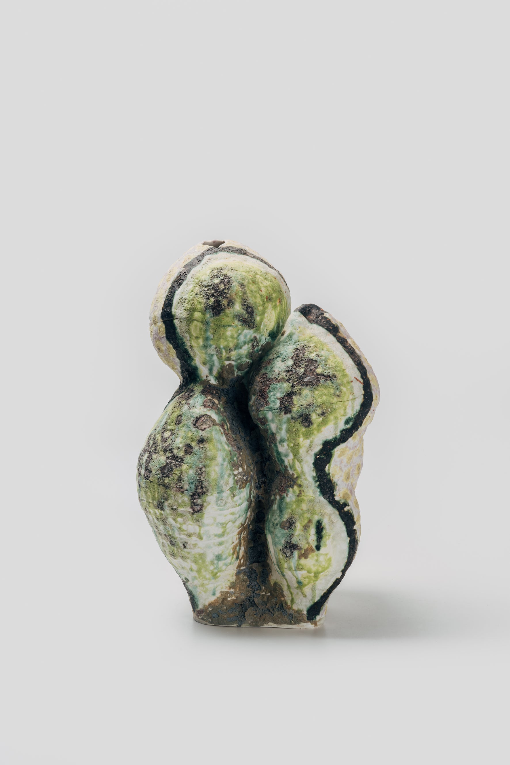 A Test of Mixing Glaze on a Dual Vessel, 2021